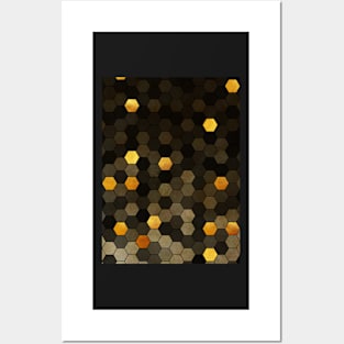 Marble stone and pure gold - Geometric shapes abstract art Posters and Art